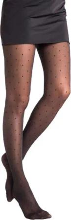 cofi1453 Feinstrumpfhose Strumpfhose Punkt Muster Optik