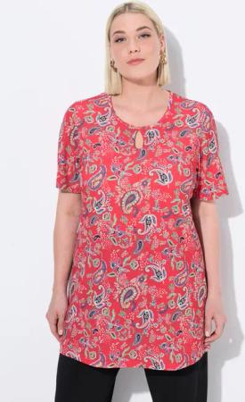 Ulla Popken Longshirt Longshirt A-Linie Rundhals