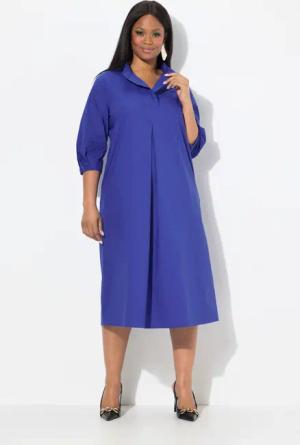 Ulla Popken Midikleid Midikleid Papertouch A-Linie