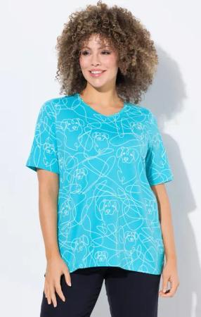 Ulla Popken T-Shirt T-Shirt Tiermuster Classic