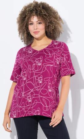 Ulla Popken T-Shirt T-Shirt Tiermuster Classic