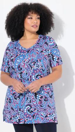 Ulla Popken Longshirt Longshirt gemustert A-Linie