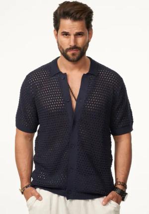 SOULSTAR Poloshirt im Crochet Vintage Summer-Look