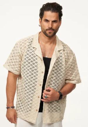 SOULSTAR Kurzarmhemd im Vintage Summer-Look Herren