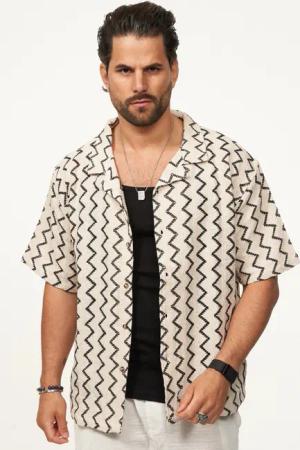 SOULSTAR Kurzarmhemd im Vintage Summer-Look Herren
