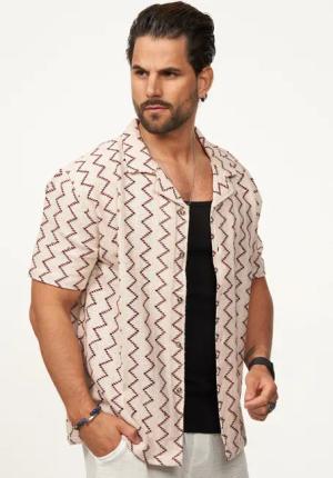 SOULSTAR Kurzarmhemd im Vintage Summer-Look Herren