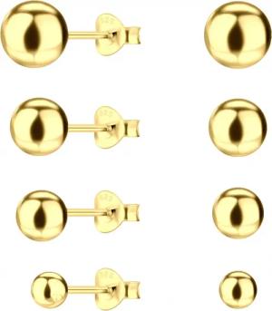 ALEXANDER YORK Ohrstecker-Set BALL in Gold,