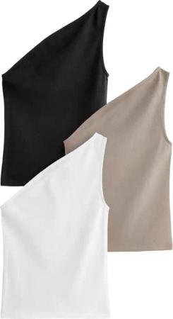 The Set One-Shoulder-Top The Set Tops