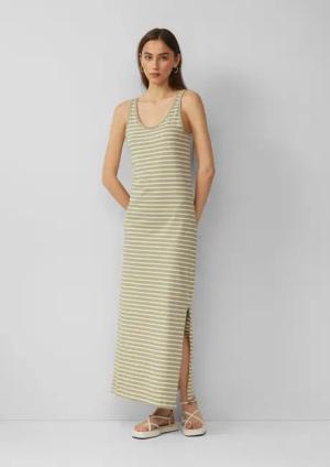 QS Maxikleid Langes Jerseykleid mit Streifen