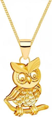 Goldene Hufeisen Goldkette Halskette Gold Eule