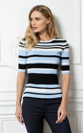 Passioni T-Shirt Gestreift und halbarm
