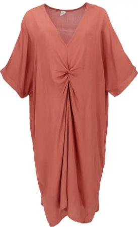 Guru-Shop Midikleid Lockeres Oversize Kaftankleid, Plus