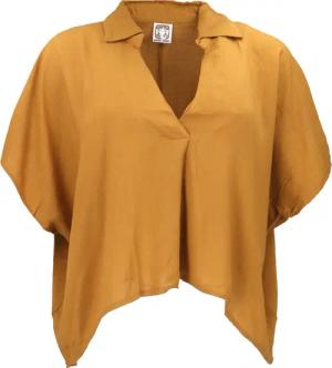 Guru-Shop Longbluse Weites Boho Blusentop mit