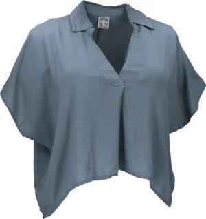 Guru-Shop Longbluse Weites Boho Blusentop mit