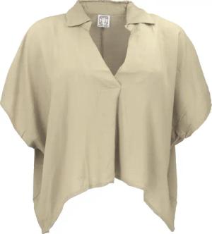 Guru-Shop Longbluse Weites Boho Blusentop mit