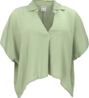 Guru-Shop Longbluse Weites Boho Blusentop mit