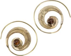 Guru-Shop Paar Ohrhänger Tribalohrringe aus Messing,