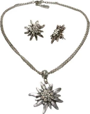Alpenflüstern Ketten-Set Trachtenschmuck-Set Trachtenkette und Ohrstecker