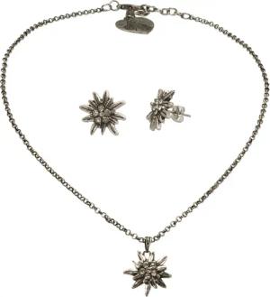 Alpenflüstern Ketten-Set Trachtenschmuck-Set Trachtenkette und Ohrstecker