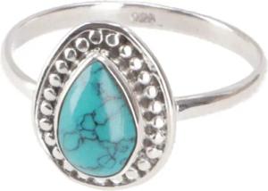Guru-Shop Silberring Boho Silberring, filigraner Edelsteinring