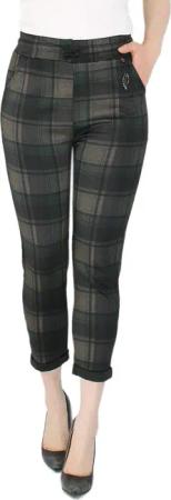 dy_mode Stoffhose Damen Stoffhose kariert –