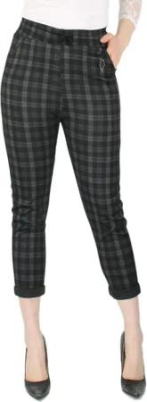 dy_mode Stoffhose Damen Stoffhose kariert –