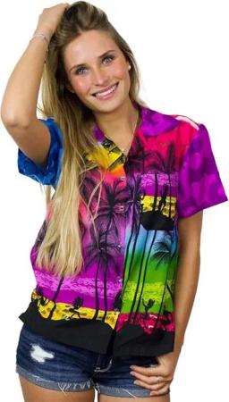 King Kameha Hawaiihemd Beach Funky Hawaiibluse