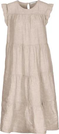 IN LINEA Midikleid Leinen-Stufenkleid