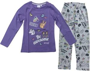 Emoji Pyjama Emoji Mädchen Einhorn Schlafanzug