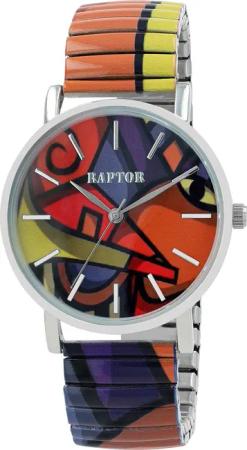 Raptor Quarzuhr Colorful Edition mit Edelstahlzugarmband,
