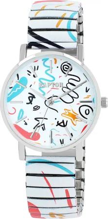 Raptor Quarzuhr Colorful Edition mit Edelstahlzugarmband,