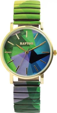 Raptor Quarzuhr Colorful Edition mit Edelstahlzugarmband,