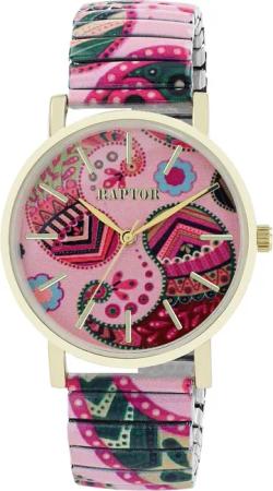 Raptor Quarzuhr Colorful Edition mit Edelstahlzugarmband,
