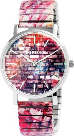 Raptor Quarzuhr Colorful Edition mit Edelstahlzugarmband,