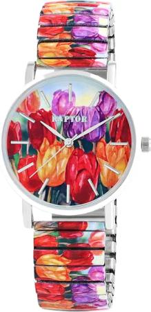Raptor Quarzuhr Colorful Edition mit Edelstahlzugarmband,