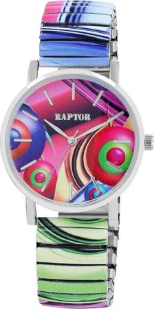 Raptor Quarzuhr Colorful Edition mit Edelstahlzugarmband,