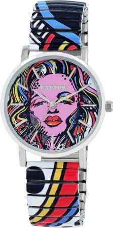 Raptor Quarzuhr Colorful Edition mit Edelstahlzugarmband,