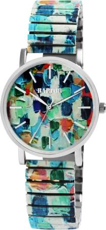 Raptor Quarzuhr Colorful Edition mit Edelstahlzugarmband,
