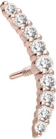 PIERCINGLINE Piercing-Set 14 Karat Gold Schraubaufsatz