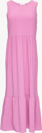 s.Oliver Maxikleid Volants-Kleid mit Crêpe-Struktur Cut