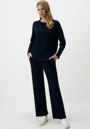 Jimmy Key Strickhose Marineblaue Strickhose Mit
