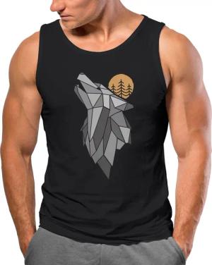 Neverless Tanktop Herren Tank-Top Wolf Print