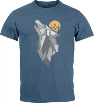 Neverless Print-Shirt Herren T-Shirt Aufdruck Wolf