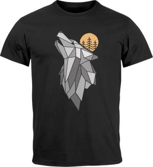 Neverless Print-Shirt Herren T-Shirt Aufdruck Wolf