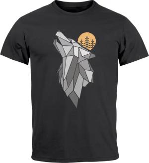 Neverless Print-Shirt Herren T-Shirt Aufdruck Wolf