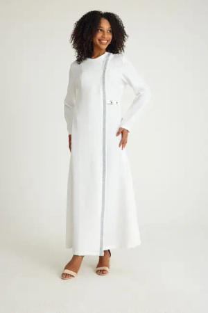 fashionshowcase Tunikakleid Abaya Kleid mit Schmuckdetails