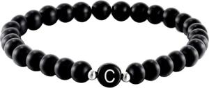 Kim Johanson Armband Initial, aus schwarzem
