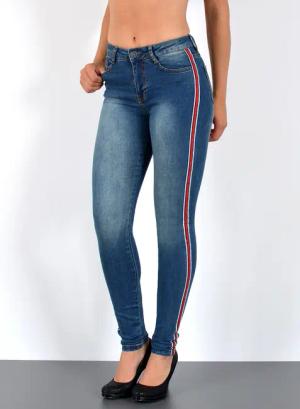 ESRA Skinny-fit-Jeans Damen High Waist Skinny