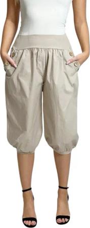 Mississhop Caprihose Damen Capri Hose Haremhose