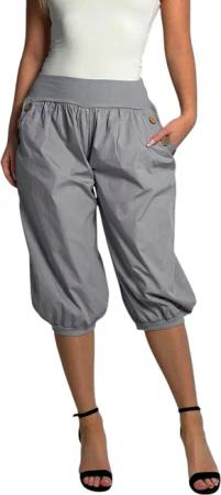 Mississhop Caprihose Damen Capri Hose Haremhose